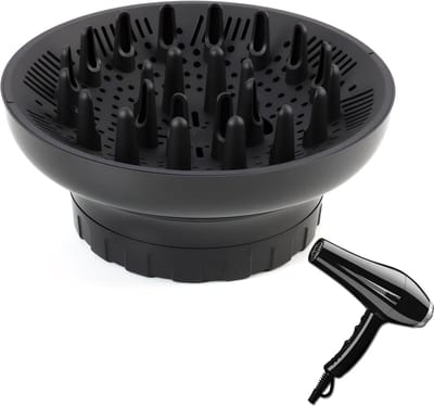 SnelShoppen - Universele diffuser voor haardroger - Diffuser voor krullend/golvend haar, verstelbaar, geschikt voor haardrogers met mondstuk D=3.5-6.5
