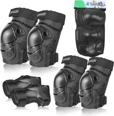 Knie- en elleboogbeschermers voor kinderen en volwassenen - 6-in-1 Skateboard Pads en Beschermende Uitrusting voor Fietsen en Scooter