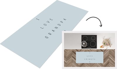 Keukenloper - Loper keuken - Vaderdag - Cadeau opa - Quote - I love grandpa - Spreuken - 120x50 cm - Keukenloper vinyl