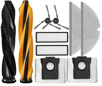 10-delige accessoireset voor de Dreame D20 Pro Plus robotstofzuiger - inclusief 1 paar hoofdborstel, 2 zijborstels, 2 filters, 2 doeken, 2 stofzakken