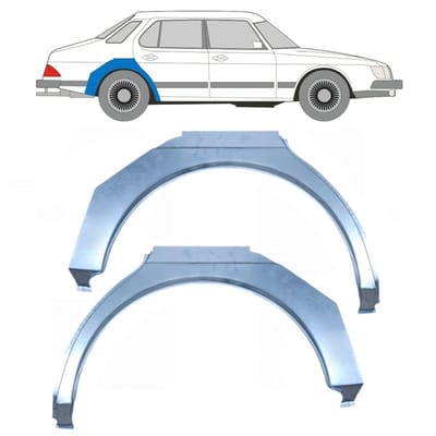 Reparatiepaneel achterspatbord voor Saab 900 1978-1998 / Links + Rechts / Set