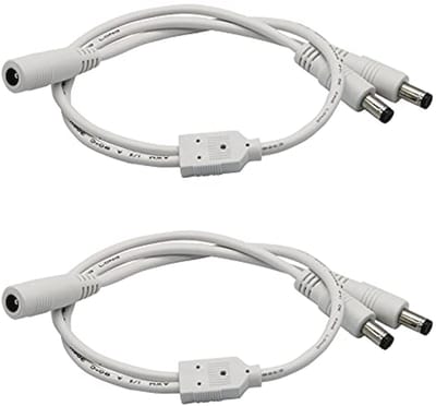 DC splitter kabel 1 naar 2 - 5,1 mm x 2,1 mm - voor LED-strips en CCTV-beveiligingscamera's