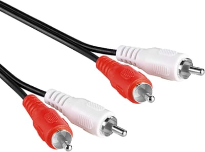 Stereo Tulp Kabel - 20 meter - Zwart