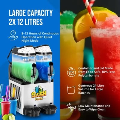 Royal Catering Slush Puppy Machine - 2 x 12 L - LED 10011634