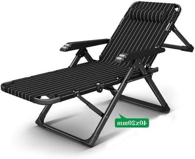 Zonnebank Ligstoel - Loungestoel Buitenstoel - Ontspannen Buiten - Opvouwbaar Weerbestendig - 178x64x41cm - Zwart