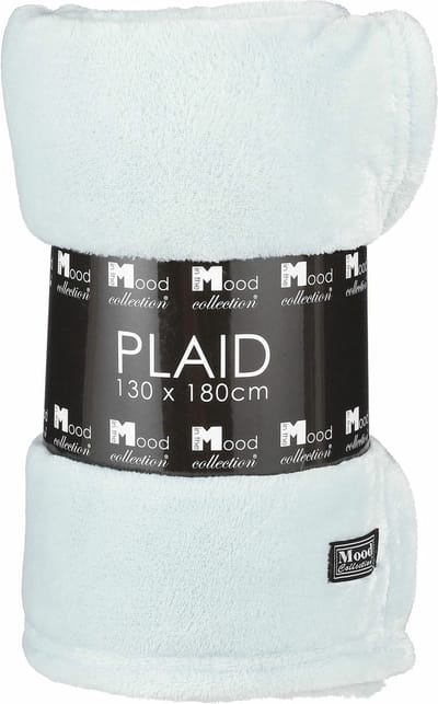 Mica Decorations Famke Fleece Plaid - L180 x B130 cm - Mintgroen