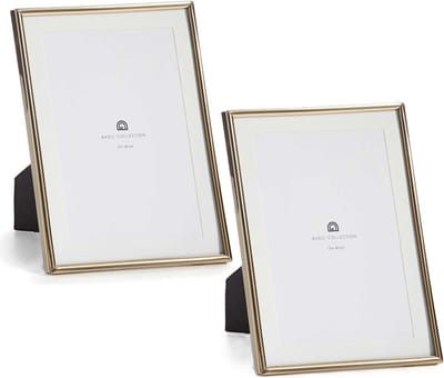 Giftdecor Fotolijstje voor 13 x 18 cm foto - 2x - goud - metaal - frame 15 x 20 cm - passe partout