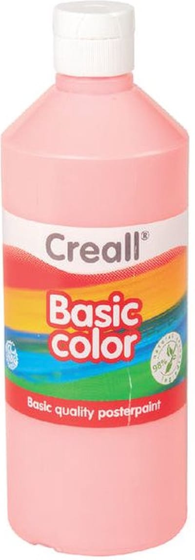 Plakkaatverf creall basic roze 500ml | 6 stuks
