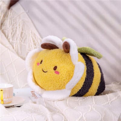 30cm Zacht Bloemenbij Pluche Speelgoed Schattig Hommel Knuffeldier Honingbij Kussen Cadeau voor Kinderen Meisjes Verjaardag 30cm geel