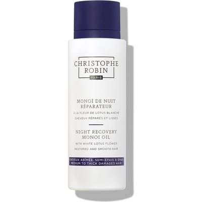 Christophe Robin Night Hair Recovery Monoi Oil with White Lotus Flower – Herstellende Nachtolie – 92 g