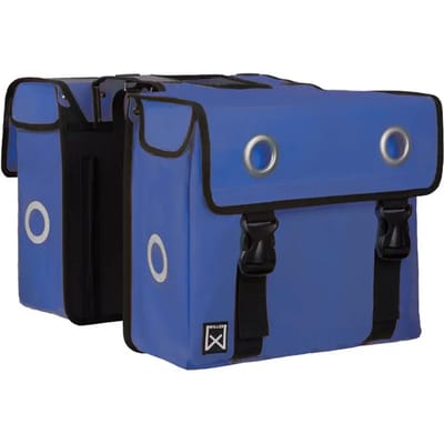 Willex Dubbele Fietstas - Bisonyl - Blauw - 40L - Universele Bevestiging