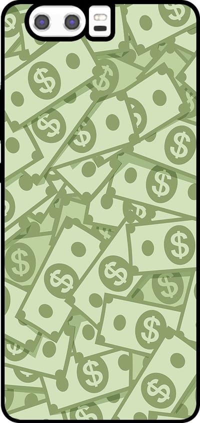 Smartphonica Telefoonhoesje Geschikt voor Huawei P10 met Geld Opdruk - TPU Backcover Case With Money Design geschikt voor Huawei P10