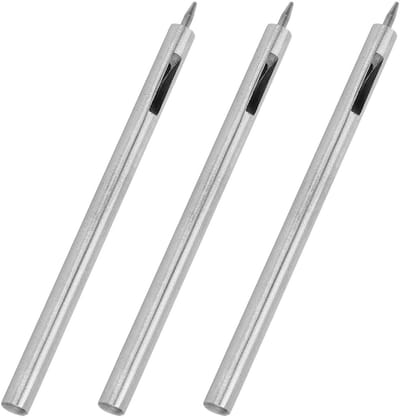 Dailygoods - 3-delige Ronde Perforator, Gelegeerd Staal DIY Lederen Ambachtelijke Cutter Ponsgereedschap Hol Boren (1 mm)