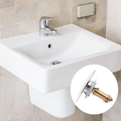 Dailygoods- Afvoerstop Pop-up - Gootsteenstop - Wastafelplug - Messing - Verstelbare Schroef - Duurzame Constructie - Wastafelstop