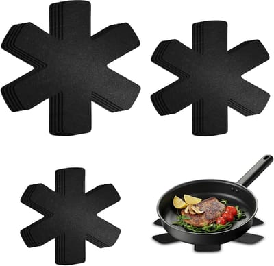 Pannenbeschermers Set - Pannen Lagen - Keuken Organisatie - Krasvrij Stapelen - 3 Maten - Grijs