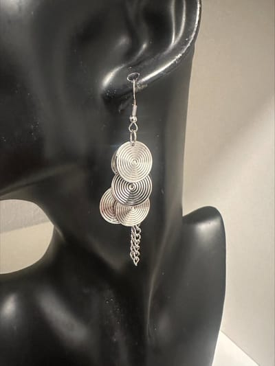 Bohemian stijl oorbellen kleine rondjes met ketting | Make up | Parfum | Moederdag | Verjaardagscadeau| Cadeautje| Valentijnsdag| Kado | sieraden | vaderdag | oorbellen | oorsieraden