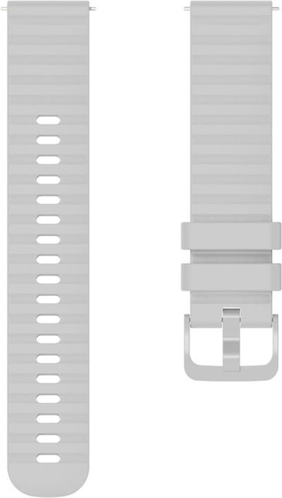 Siliconen bandje - geschikt voor Garmin Venu 2s / 3s / 4 (41mm) / Vivoactive 4s / Forerunner 255s / 265s - Huawei Watch GT 5 Pro - 42mm / GT 6 / GT 5 / GT 4 - 41mm - grijs