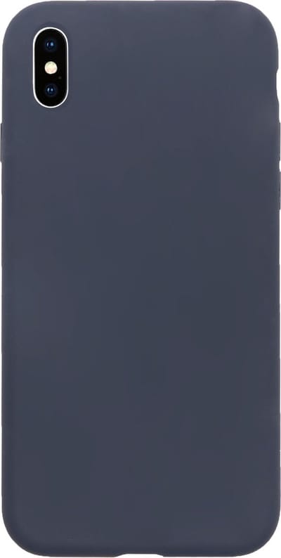 BMAX Siliconen hard case hoesje geschikt voor Apple iPhone X/XS / Hard Cover / Beschermhoesje / Telefoonhoesje / Hard case / Telefoonbescherming - Donkerblauw