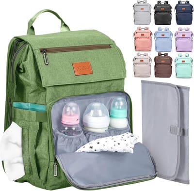 Baby luiertas rugzak - grote reisluiertas met luierkussen voor jongens en meisjes