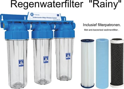 Aquafilter Anti Bacteriele regenwaterfilter "Rainy" 3 staps