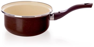 Orion Brown Serie - Geëmailleerde Steelpan - 16 cm - 1 l - Retro Stijl