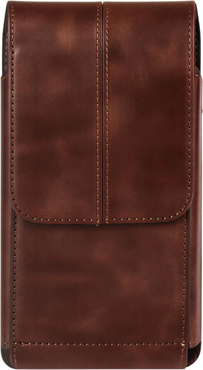 Universele kunstleren telefoonhoes – Bruin – Maat 6.1 inch – Telefoonholster heuptas etui met kaartsleuven – Praktisch, stijlvol en compact accessoire voor dagelijks gebruik, werk en reizen