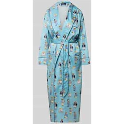 Regular fit badjas met Polo Bear-print