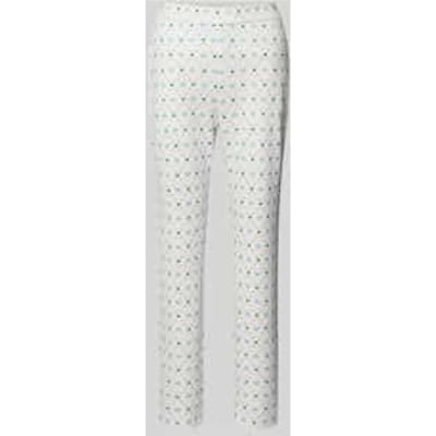 Slim fit stoffen broek met All-over logoprint
