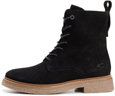 camel active Enkelboot van echt leer - Maat womenswear-39 - Zwart