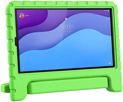 Kinder Tablethoes met Handvat Groen Geschikt voor Lenovo Tab M10 HD Gen 2 - Tablethoes Kindvriendelijk - Beschermhoes voor Kinderen - Shockproof - met Standaard - Tegen Vallen