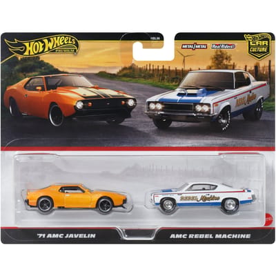 Hot Wheels Premium 2-Pack 2025 Mix 1 71 AMC Javelin & AMC Rebel Machine