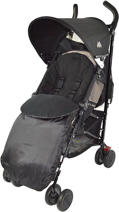 Voetenzak/Cosy Toes, compatibel met Maclaren, zwart