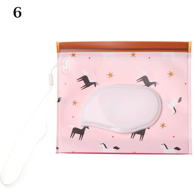 1 Stuks Schattige Baby Vochtige Doekjes Tas Klapdeksel Tissue Doos Mode Handige Cosmetische Pouch Baby Product Kinderwagen Draagtas Accessoires