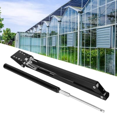 Broeikas Raamopener - Automatische Ventilatie - Temperatuur Reguleren - Zonnewarmte Gevoelig - 45cm Opening - Zwart