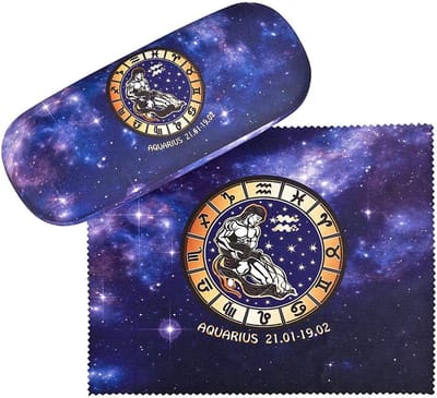 Brillenetui Sterrenbeeld - Etui voor bril - Bescherming brillen - Inclusief poetsdoek - 16 x 4.5 x 6.5 cm