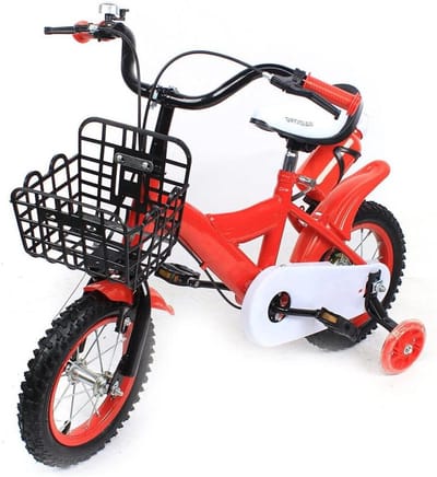 Kinderfiets 12 inch - Jongens meisjes fiets - Leren fietsen - Dubbele remmen - 12 inch - Rood