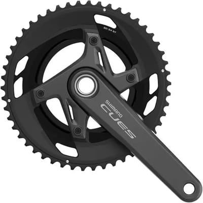 Shimano Cues Fc-u6040-2 9/10s Crankstel Zilver 172.5 mm / 50/34t
