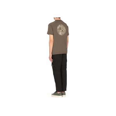 Stone Island Ronde Hals Logo Pullover Korte Mouw T-shirt Heren T-shirts Olijf K1S1521000-20S0080-V0054 M black