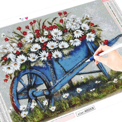 Diamond Layout Diamond schilderij bloem Diamond borduurwerk Craft Kit strass foto Home Decor 20X30CM gray