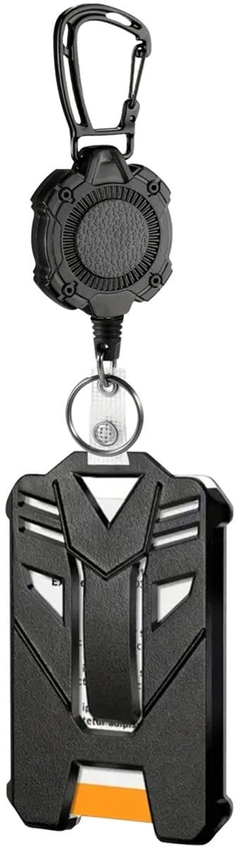 TOVBMUP Intrekbare badgehouder - Tactische ID-houder - Badgehouder - Draagbare kaarthouder - ID-houder - met intrekbare kaarthouder - Intrekbare ID-houder - Zwart
