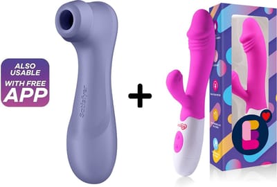 Satisfyer Pro 2 Gen 3 Lila met Connect App met Easylove Tarzan Vibrator - Combinatie Voordeel Set