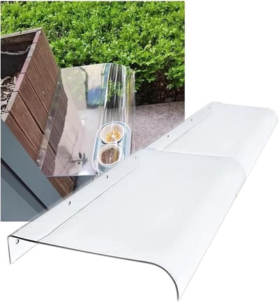 Voordeurluifel - Transparante overkapping - Buitenruimte beschermen - Geluidreducerend ontwerp - 210 cm breed - Transparant