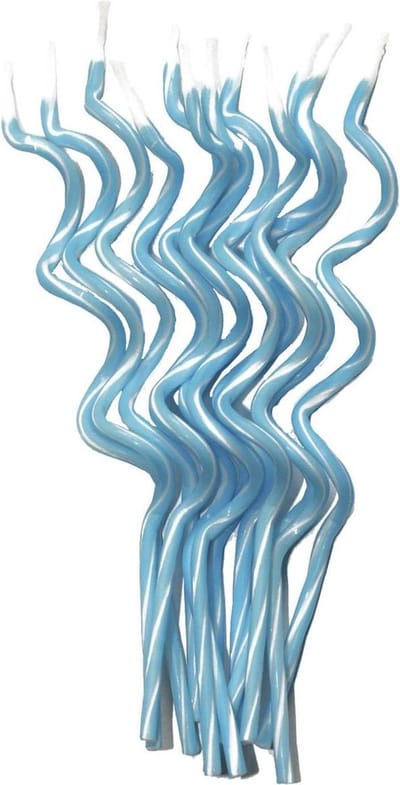 Haza Original Spaghettikaarsjes Blauw/wit 12 Stuks 13 Cm