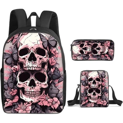 Ensemble 3 pièces Sac à dos avec Sac bandoulière, Trousse à crayons pour Garçon/Fille Meilleur Cadeau Dessin Animé Sacs d'école Étudiant