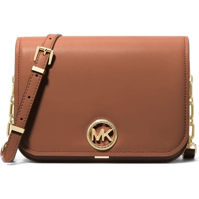 Michael Kors Messenger Cross Body Bag In Brown Leather Maat: OS | Handtassen Outlet | Dames | Bruin