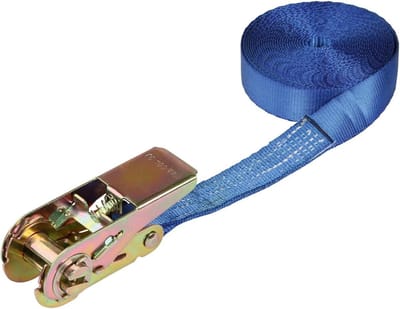 Ratelsjorband - Ladingzekering - Vastzetten lading - PU geïmpregneerd - 25 mm / 5 m - Blauw