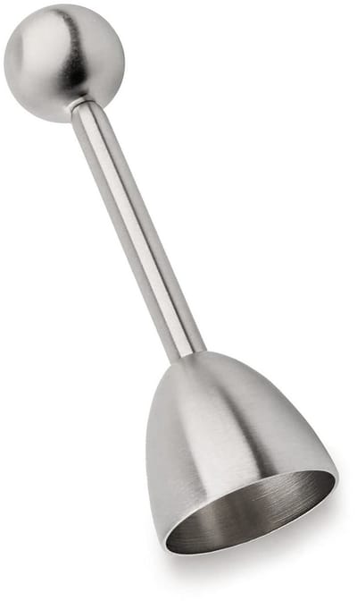 Intirilife Eieropener van hoogwaardig roestvrij staal - eieropener met kogelvormige eiercutter eiersnijder voor harde en zachte eieren - roestvrij, vaatwasmachinebestendig, tijdbesparend - cadeau