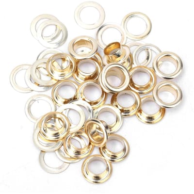 100 Stuks Messing Doek DIY Gereedschap Breiaccessoire Roestvrij Leerbewerking Oogje(Brons 17mm) 8mm
