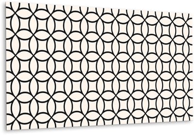Tulup PVC Wandpaneel - Abstracte Cirkels Vinyl Wandpaneel - 100 cm x 50 cm - Zwart Zelfklevend Wandpaneel - 1 stuk - Wandpaneel Zelfklevend - Geometrisch Muurpaneel - Zelfklevend Wandpaneel - Plaktegels Keuken en Badkamer