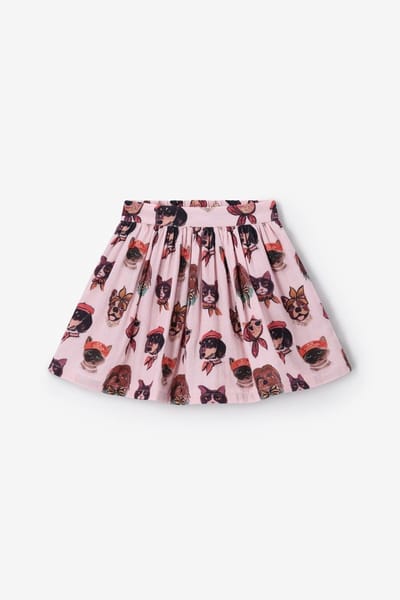 Sissy-Boy - Lichtroze rok met hondjes print